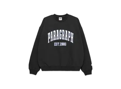 Paragraph Satin Logo Crew "Black"