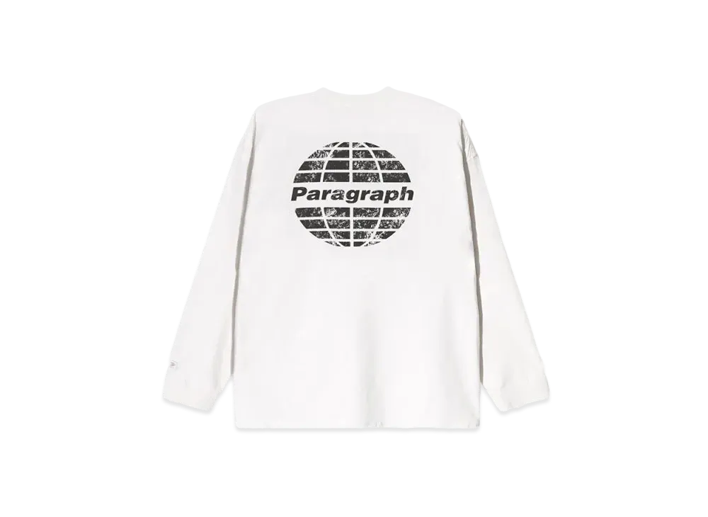 Paragraph Circle Logo Dying L/S "White"