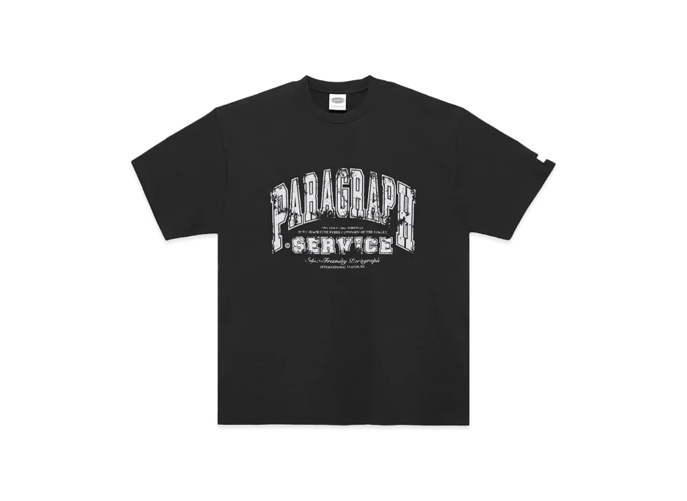 Paragraph Damaged Logo T Shirt "Black"