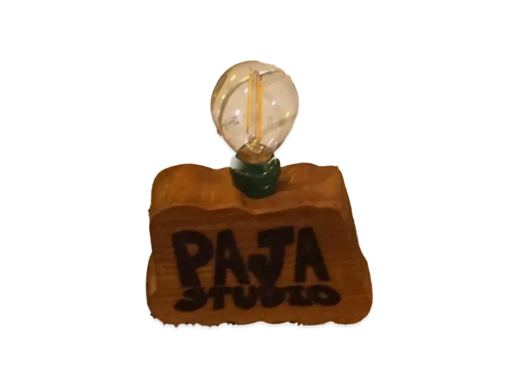 PAJA STUDIO Wooden Logo Decoy Lamp "Brown"