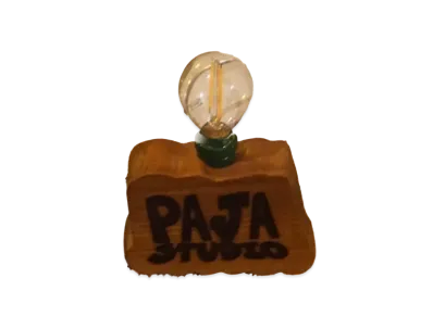 PAJA STUDIO Wooden Logo Decoy Lamp "Brown"