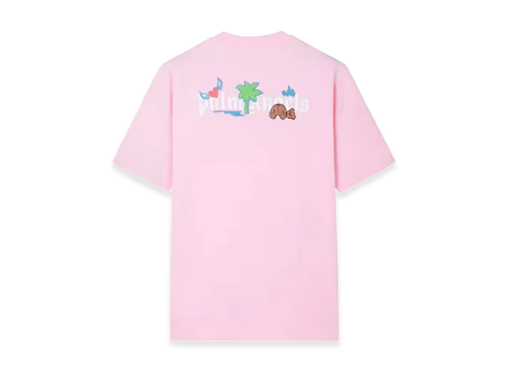 Palm Angels Back Logo Short T-Shirt "Pink"
