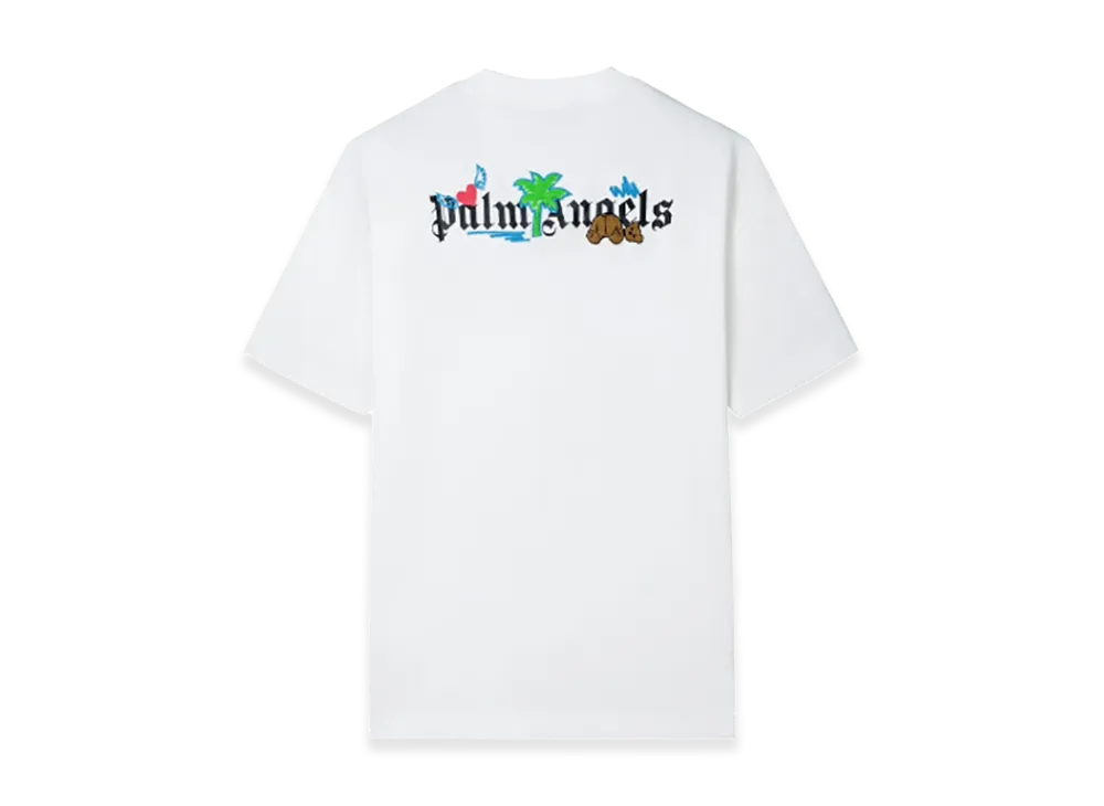 Palm Angels Back Logo Short T-Shirt "White"