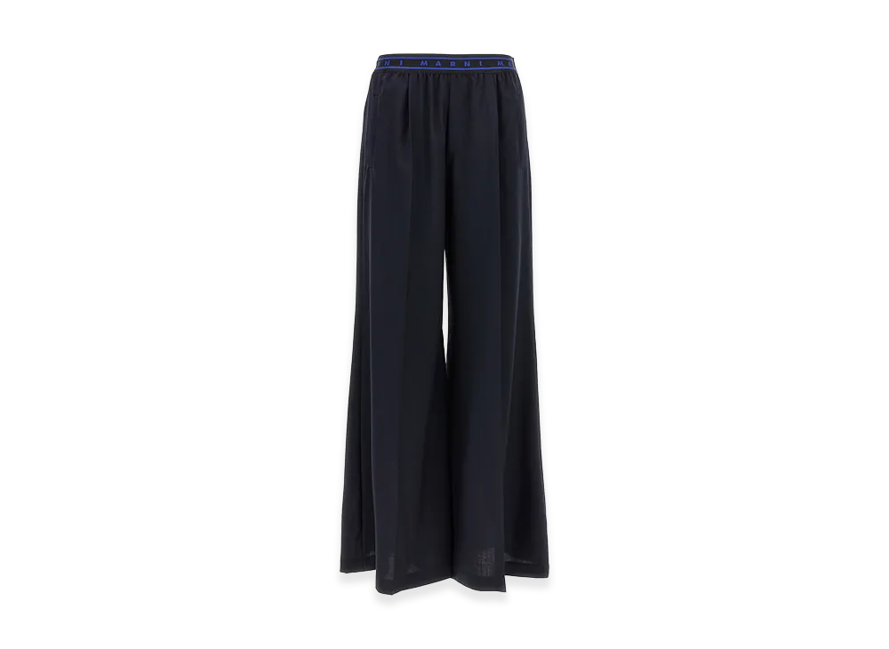 MARNI Women's Logo Trousers "Blue"