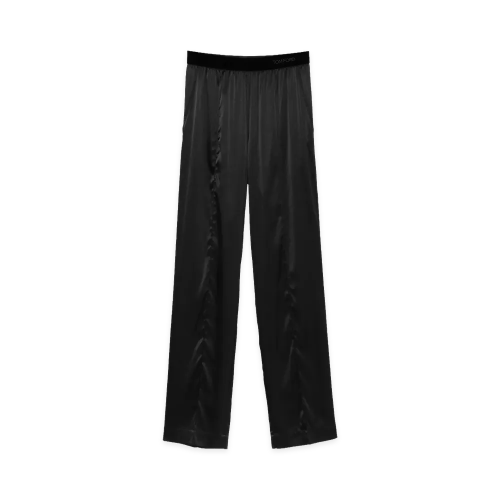 TOM FORD Women's Stretch Silk Satin Pj Pants "Black"