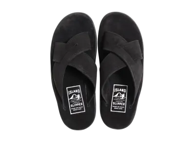 ISLAND SLIPPER Suede "Black"