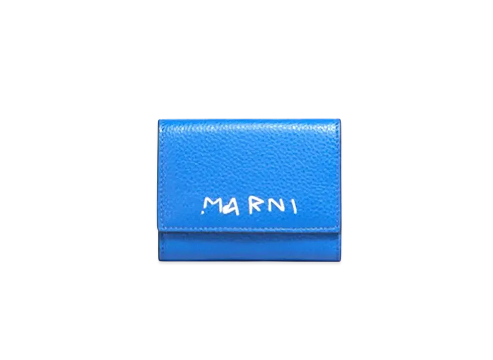 Marni Leather Key Holder With Marni Mending "Royal Blue"