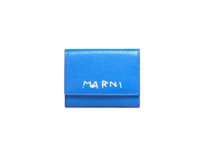 Marni Leather Key Holder With Marni Mending "Royal Blue"