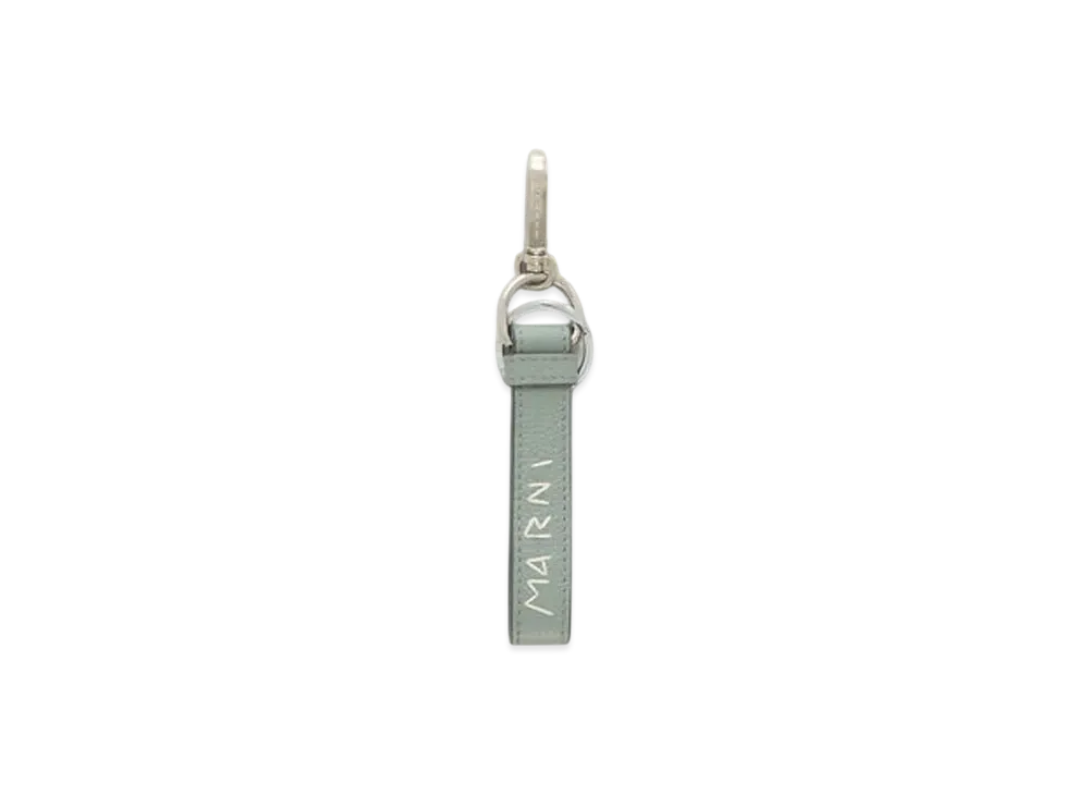 Marni Leather Keyring with Marni Mending Embroidery "Storm"