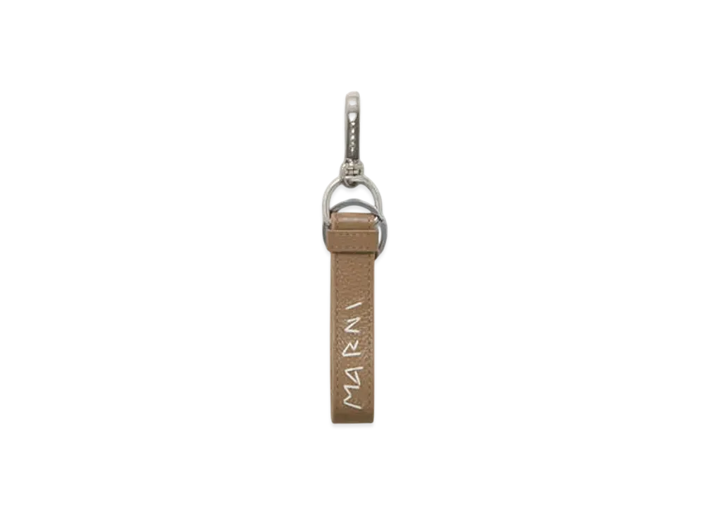 Marni Leather Keyring with Marni Mending Embroidery "Creta"