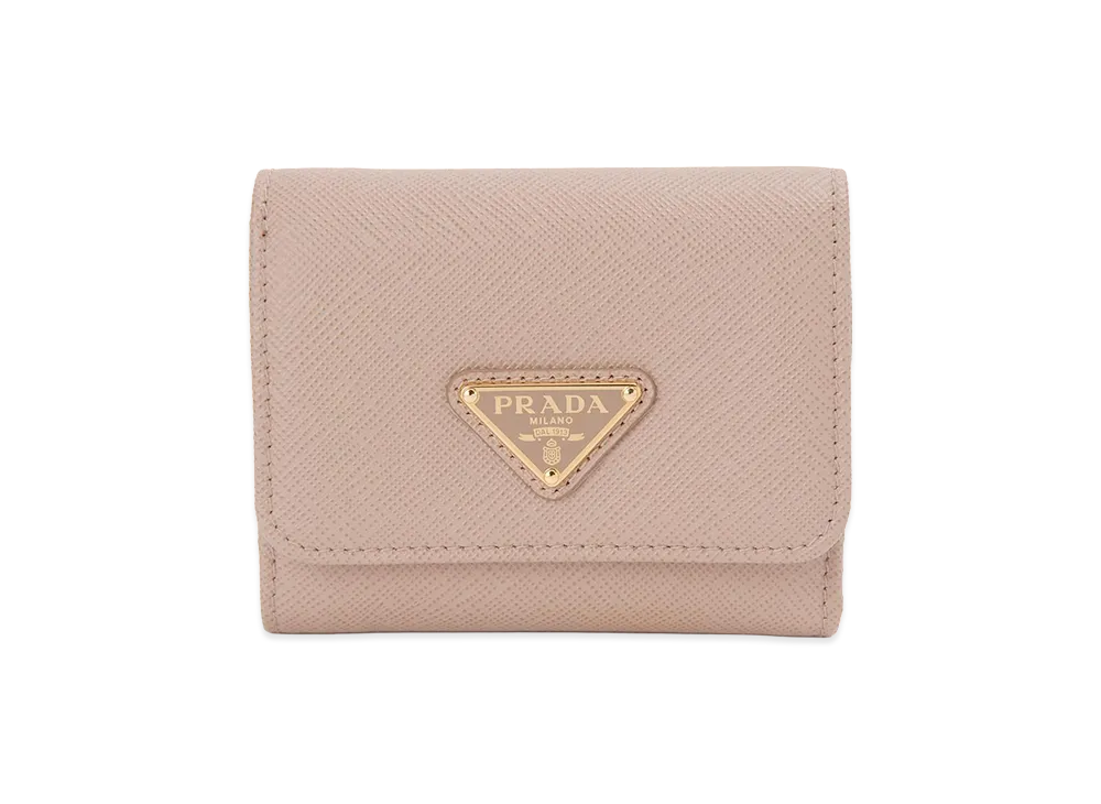 PRADA Trifold Wallet "Pink Beige"