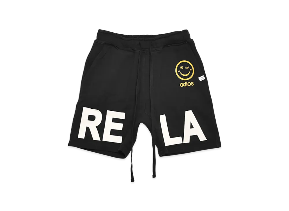 Perfect Ribs x A Love Movement Adios & Relax-Large Basic Sweat Short Pants "Black"