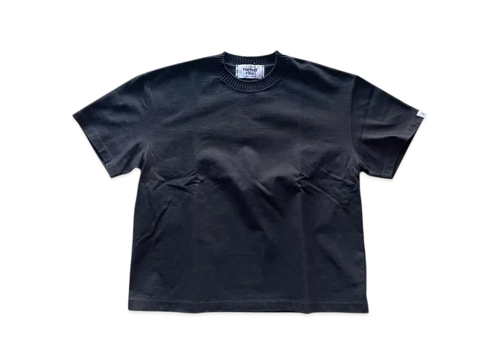 Perfect Ribs Basic Short Sleeve T-Shirts "Black"