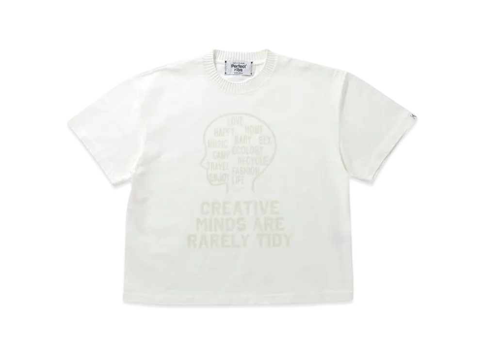 Perfect Ribs Basic Short Sleeve T-Shirts "White"