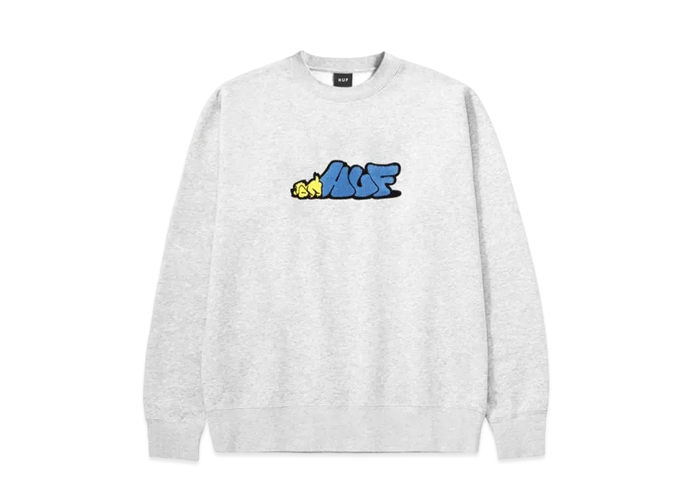 HUF Dog Sense Crewneck "Heather Grey"