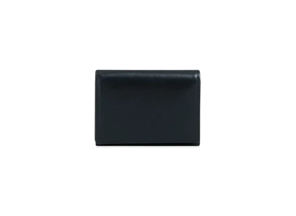 Marni Leather Trifold Wallet with Raised Marni Logo "Black"