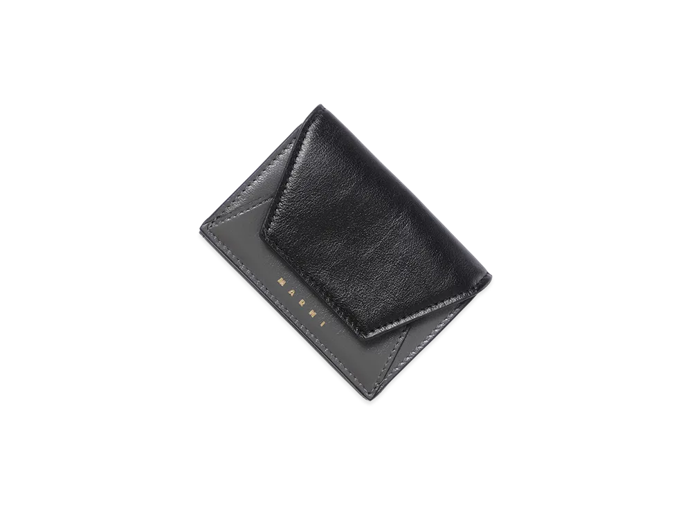 MARNI Trifold Wallet "Mercury/Black"