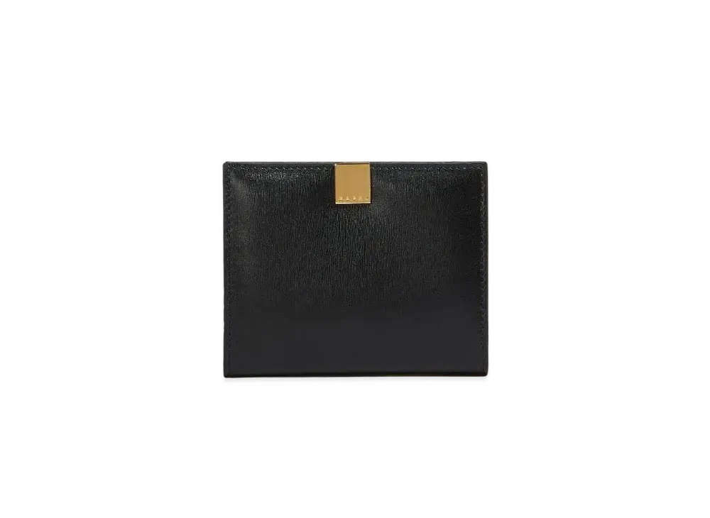 Marni Leather Tri-Fold Prisma Wallet "Black"