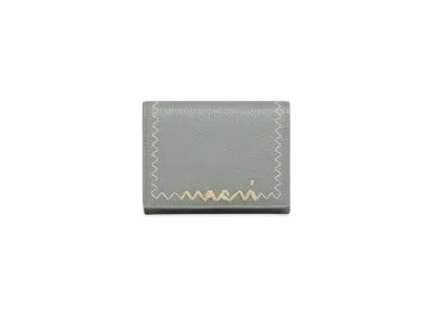 Marni Leather Trifold Wallet with Marni Symbol Logo "Storm"