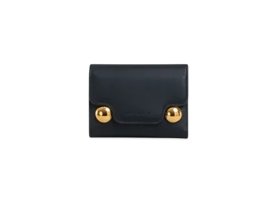Marni Leather Trunkaroo Trifold Wallet "Black"
