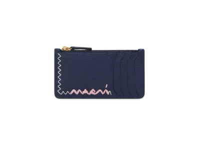 Marni Credit Card Holder with Marni Symbol Logo "Blue"