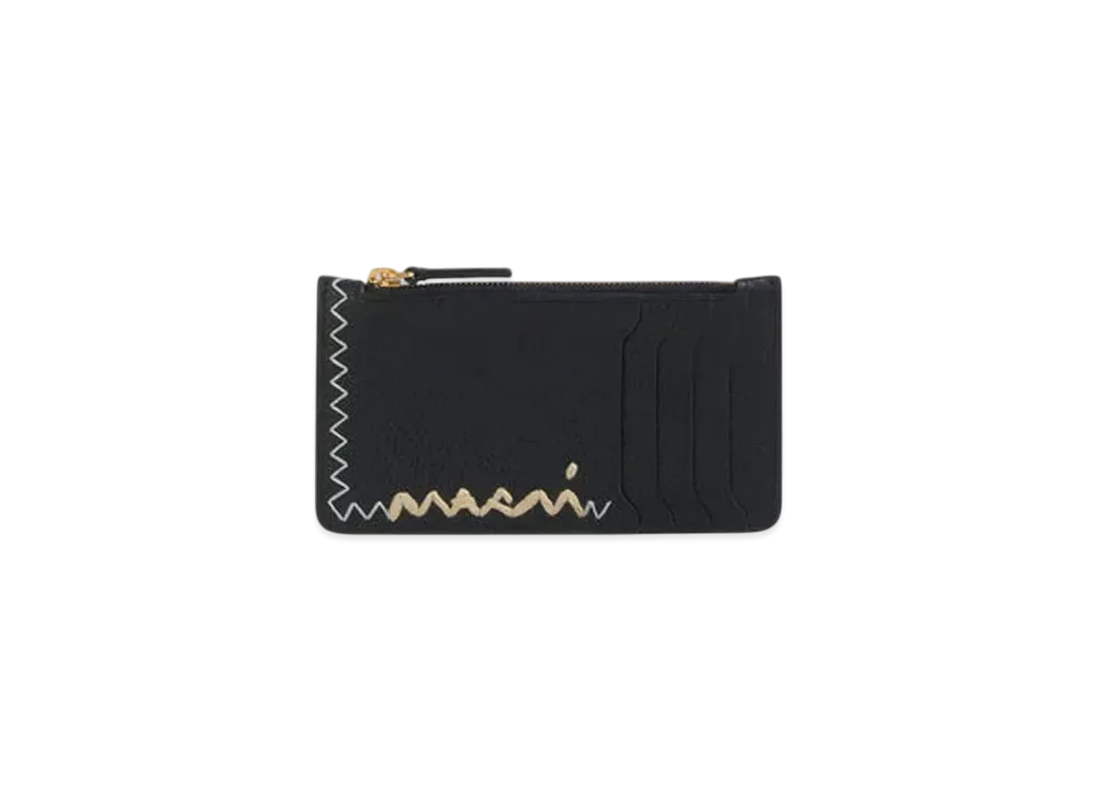 Marni Credit Card Holder with Marni Symbol Logo "Black"