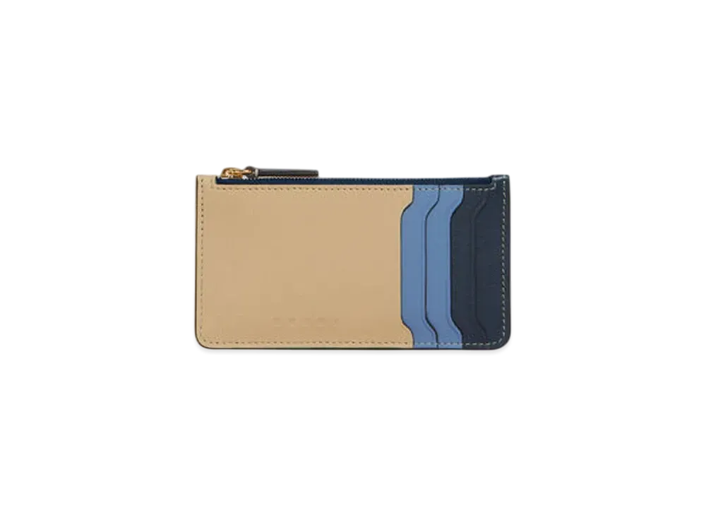 Marni Leather Trunkaroo Cardholder "Blue/Light Blue/Beige"