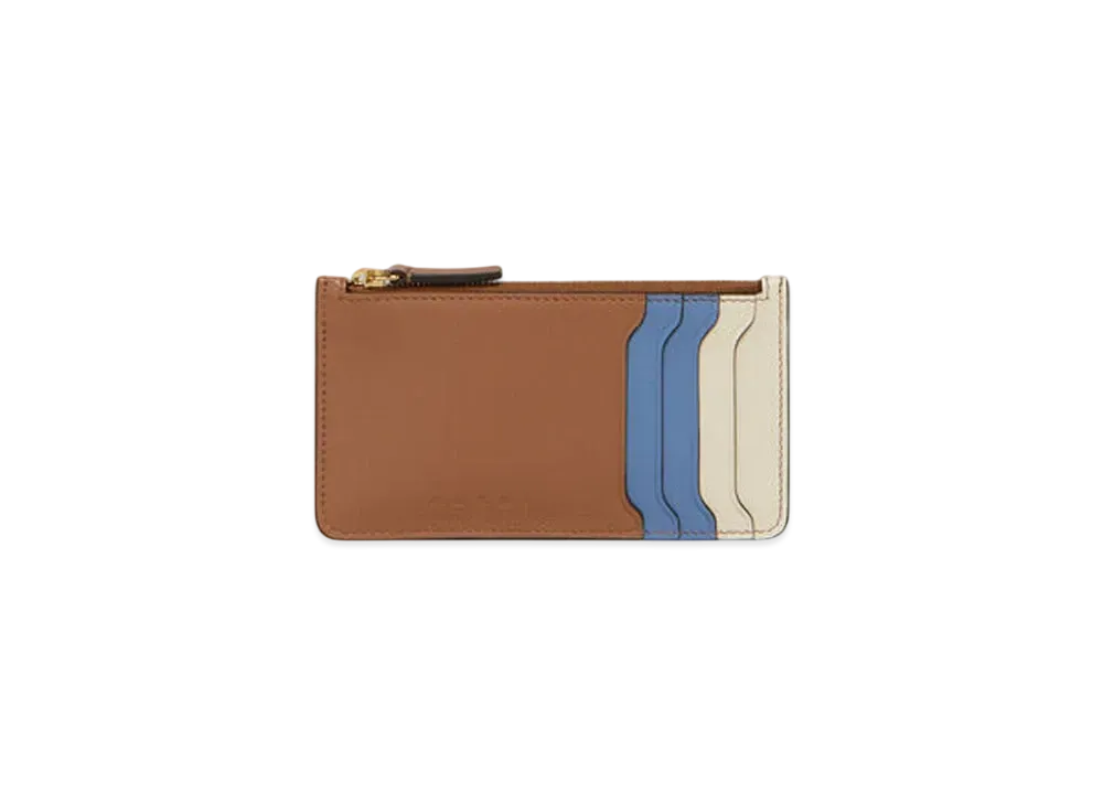 Marni Leather Trunkaroo Cardholder "Opal/Cinnamon/Shell"