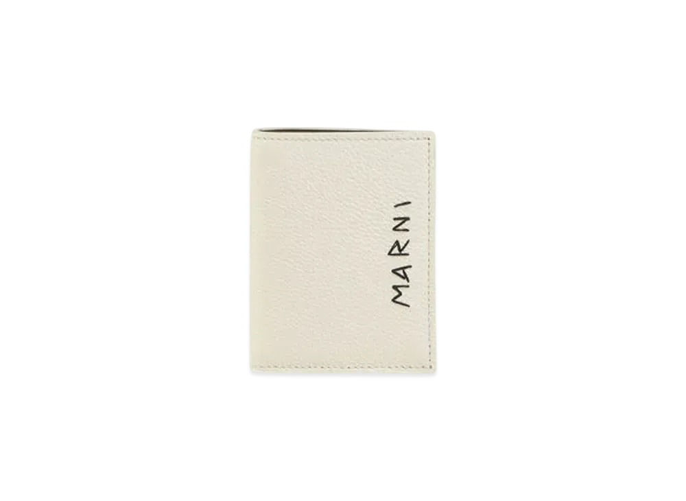 Marni Bifold Wallet with Marni Mending Embroidery "Ivory"