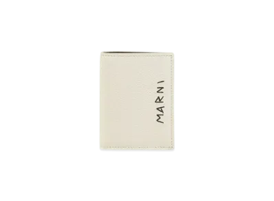 Marni Bifold Wallet with Marni Mending Embroidery "Ivory"