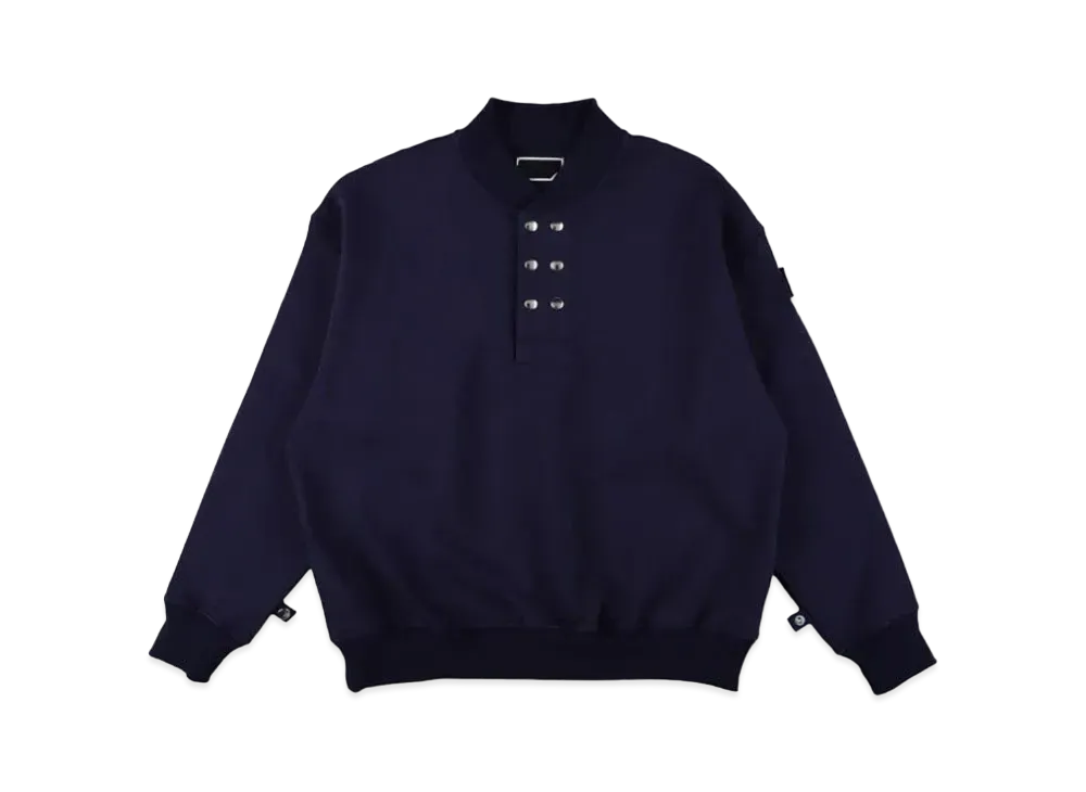 PHINGERIN Double Henley Sweatshirt "Navy"