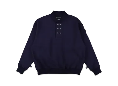 PHINGERIN Double Henley Sweatshirt "Navy"