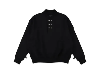 PHINGERIN Double Henley Sweatshirt "Black"