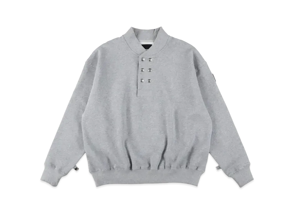 PHINGERIN Double Henley Sweatshirt "Grey"