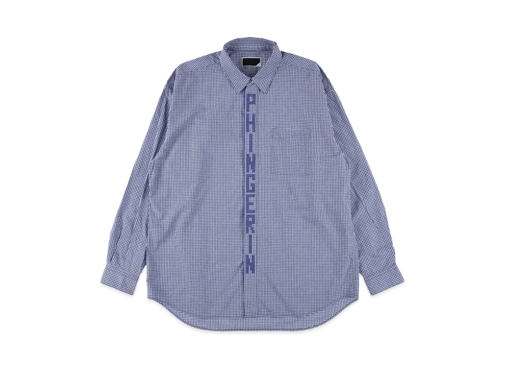 PHINGERIN Stitch Text Shirt "Blue"