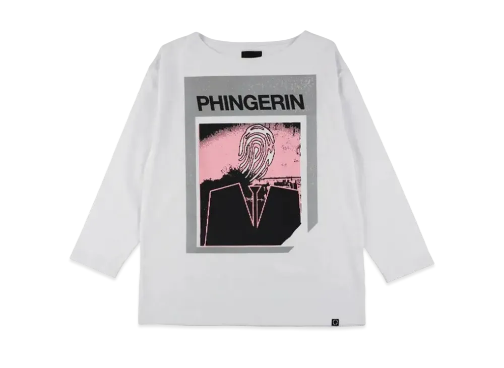 PHINGERIN Agent.P Boat-Neck L/S Tee "White"
