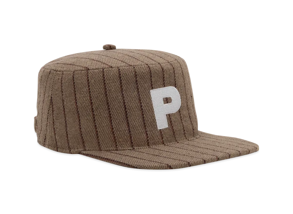 POINTLESS JOURNEY Stripe Pillbox Cap "Beige"