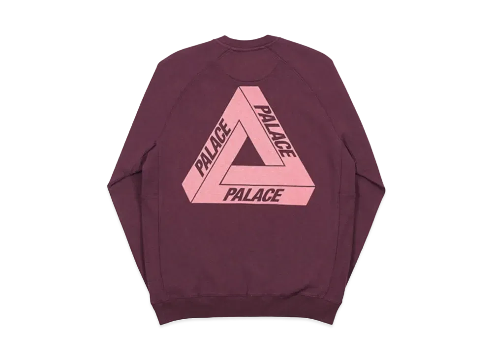 PALACE 2018FW Slub Crew "Burgundy"