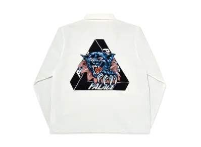 PALACE Ripped Coach Jacket "White"