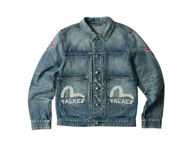 PALACE EVISU Type One Denim Jacket "Stone Wash"