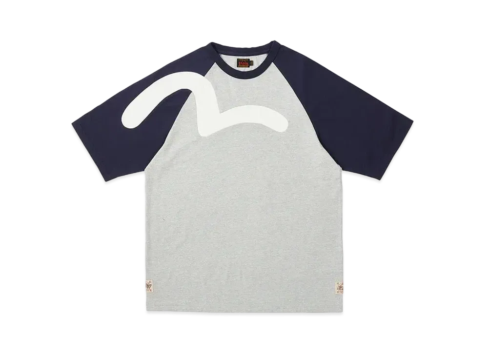 PALACE EVISU Seagull Raglan T-Shirt "Grey Marl"