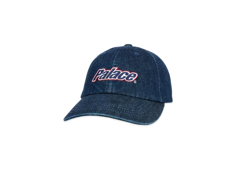 PALACE Lowercase Washed Denim 6-Panel "Indigo"