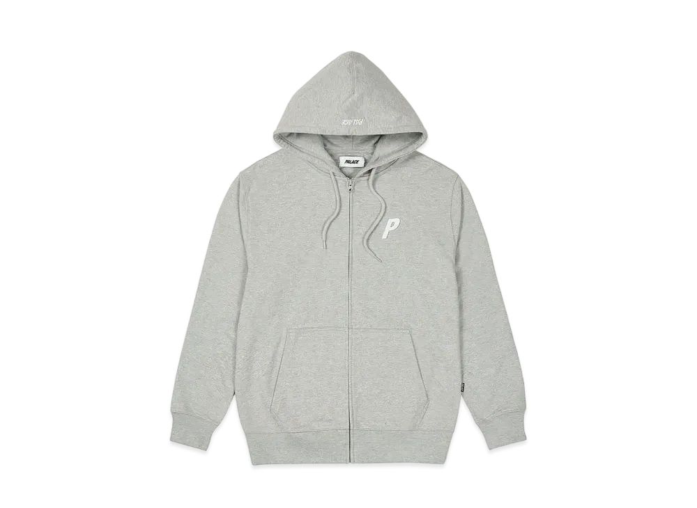 PALACE Felt P Zip Hood "Grey Marl"