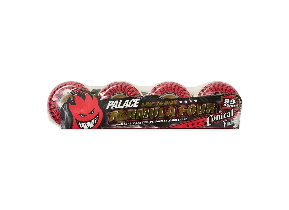 PALACE SPITFIRE Conical Full Formula Four Natural Wheels "White / Red" 52Mm