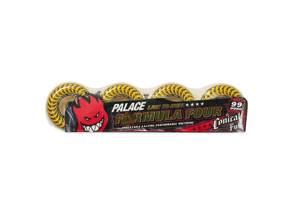 PALACE SPITFIRE Conical Full Formula Four Natural Wheels "White / Yellow" 53Mm