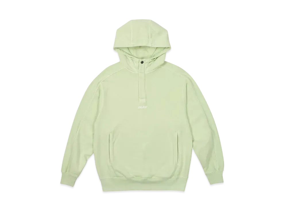 PALACE Washed Terry 1/4 Placket Hood "Mojito"