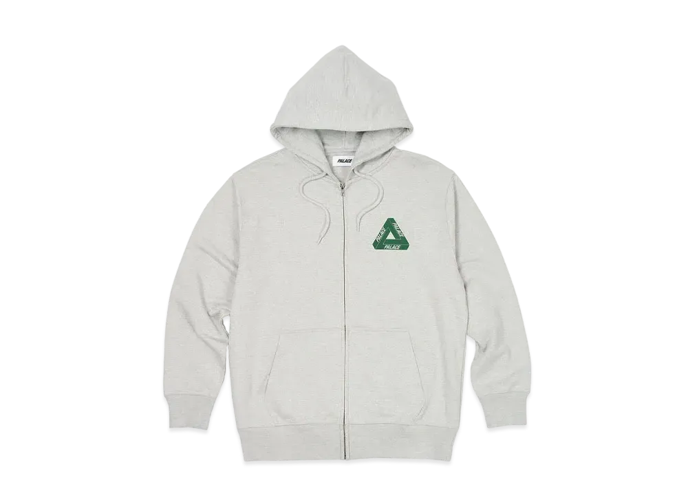 PALACE Tri-Puff Print Zip Hood "Grey Marl"