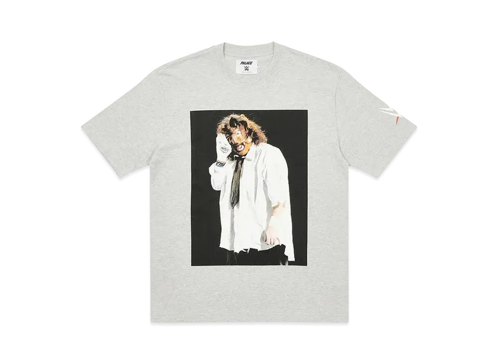 PALACE WWE Mankind Sock T-Shirt "Grey Marl"