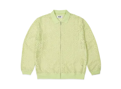 PALACE Crochet Zip Longsleeve Polo "Lime"
