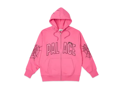 PALACE Spider Zip Hood "Shock Pink"